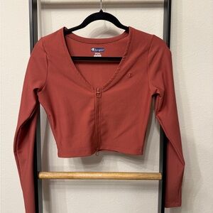 LIKE NEW Champion Women's Rust Zip-Up Top